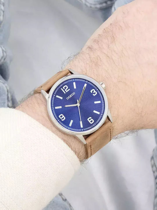 Oozoo Timepieces Ρολόι Μπαταρίας με Δερμάτινο Λουράκι Oozoo Timepieces Ρολόι Μπαταρίας με Δερμάτινο Λουράκι