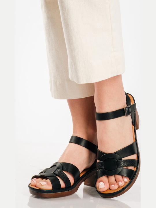 Sandale Confortabile cu Barete Negre