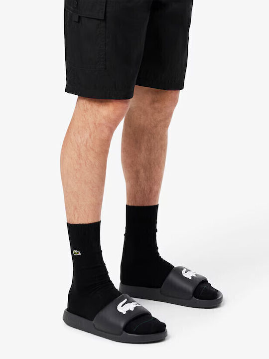 Lacoste Serve Sliders 1.0 Slides Μαύρα