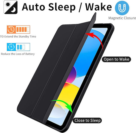 Revomag Husa Ultra Slim Flip Cover Μαύρη (Apple iPad (A16) 11-inch, 10.9-inch (2022))