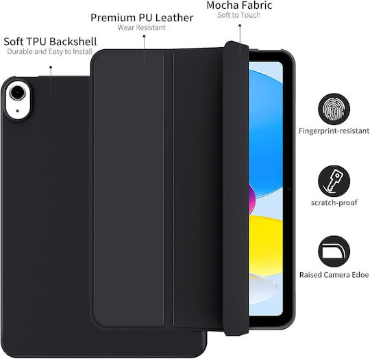 Revomag Husa Ultra Slim Flip Cover Μαύρη (Apple iPad (A16) 11-inch, 10.9-inch (2022))