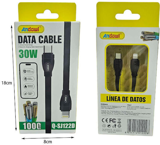 Andowl USB-C to Lightning Cable 30W 1m