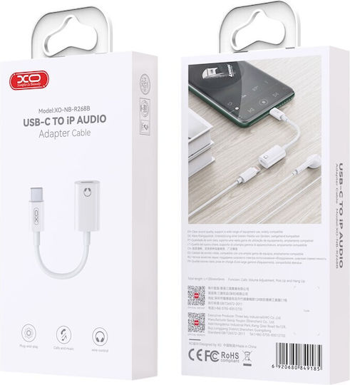 XO USB-C / Lightning Männlich Zu USB-C / Lightning Weiblich Konverter Weiß 1 Stück