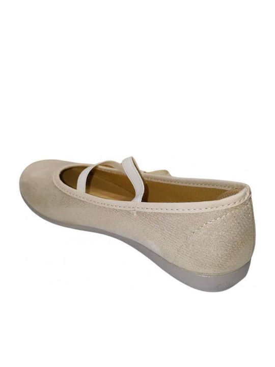 Balerini copii cu elastic Auriu