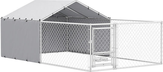Pawhut Hundetore Park 400x230x150cm Silber