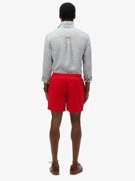Superdry D3 Ovin Мъжки Бански Плувни Шорти Червени