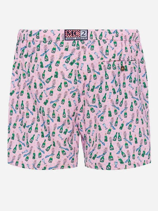 Men's Swimwear Shorts Pink with Patterns