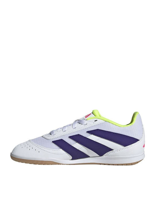 Predator Club IN Kids Soccer Cleats & Shoes Indoor Cloud White / Collegiate Purple / Lucid Lemon