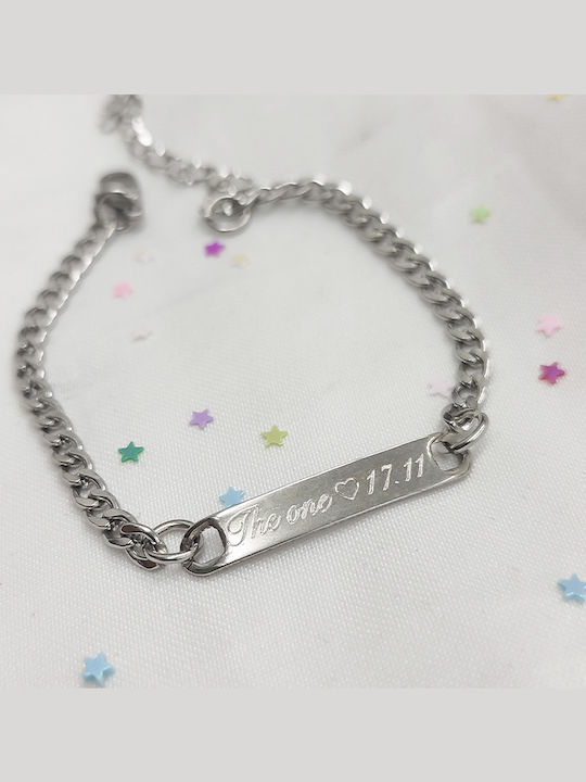 Theodora's Jewellery Bracelet Id From Stainless Steel Jt-B281-000-Silver
