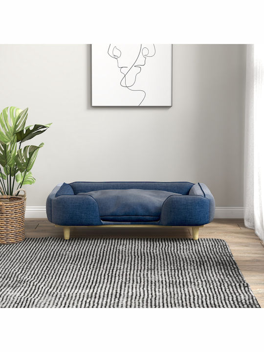 Pawhut Sofa Dog Bed Blue 96x66cm