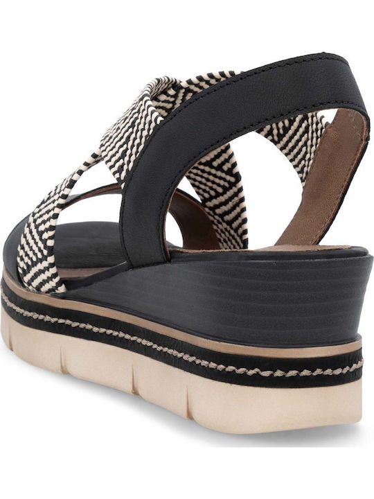 Anatomic Women's Leather Ankle Strap Platforms Black
