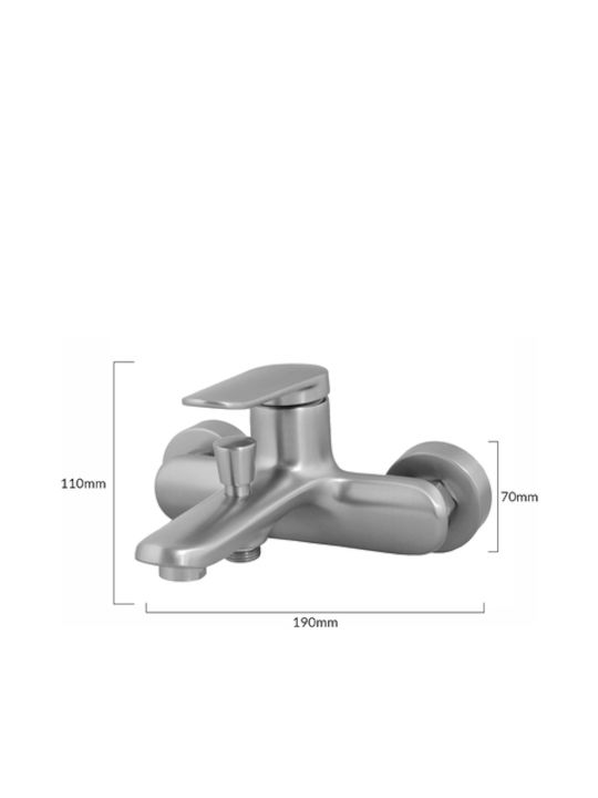 Bruno Mischung Bade- / Duscharmatur Badewanne Silber
