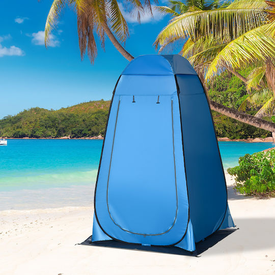 Outsunny Καλοκαιρινή Σκηνή Camping Pop Up Τουαλέτας Μπλε 126x124x189εκ.