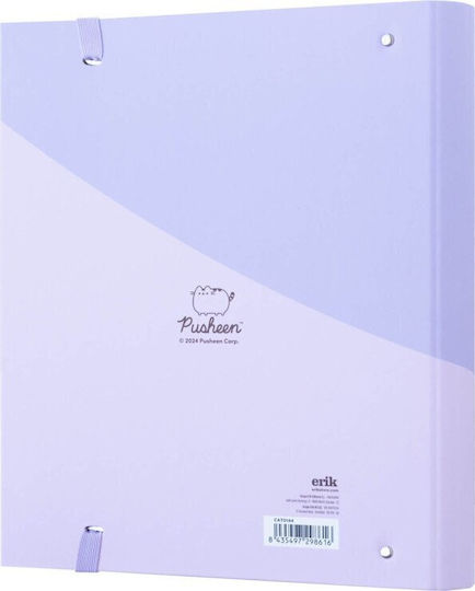 Pusheen A4 Binder From Moments Collection 4 Rings Elastic Band Cat0144