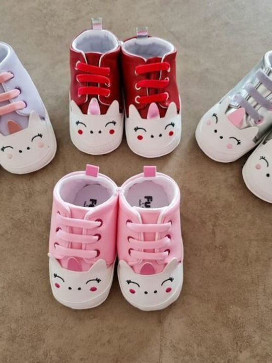 Βρεφικά Sneakers Αγκαλιάς Ασημί