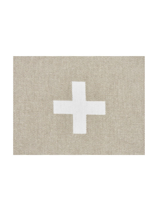 Beliani Sofa Cushion Lumarko Made of 100% Cotton Beige Gray 45x45 cm