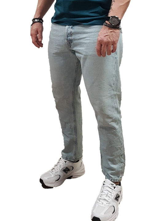 Frank Ανδρικό Παντελόνι Τζιν με Loose Tapered Εφαρμογή Blue Denim