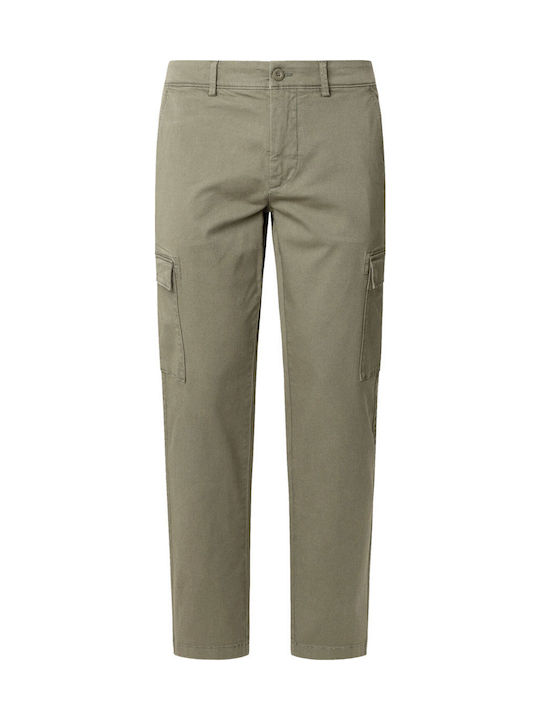Herren Jeanshose Cargo-Hose mit Slim Passform Stone Green