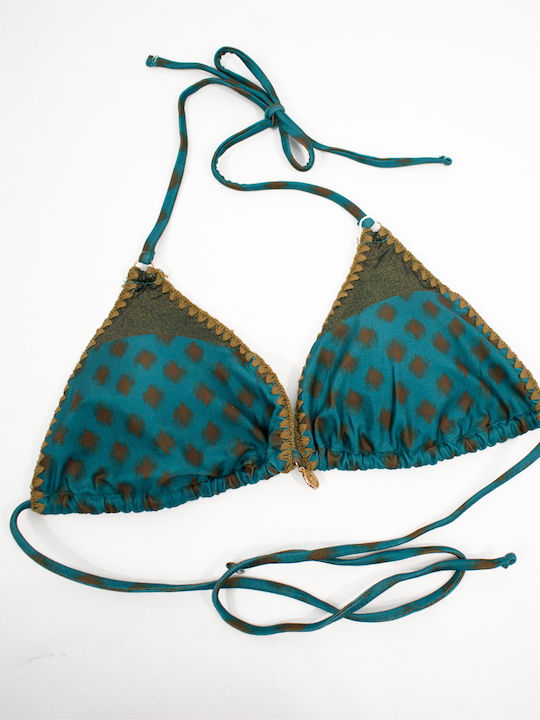 Women's Brazilian Triangle Bikini Boho Petrol