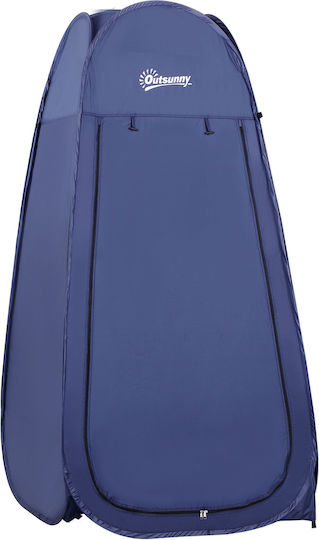 Outsunny Camping Tent Pop Up Toilet Blue 3 Seasons 100x100x185cm