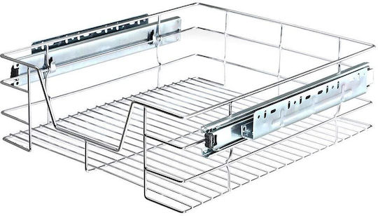 Bakaji Set of 2 Kitchen Drawer Telescopic 60cm Pull-Out Basket Space Saver 02835536