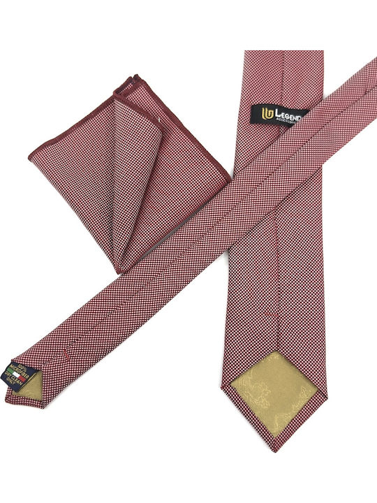 Legend Accessories Комплект Мъжки Кравати Отпечатани в Червен Цвят
