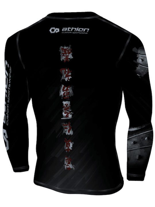 Athlon Herren Langärmlig T-Shirt 135-1812 für Jiu-Jitsu / MMA Schwarz