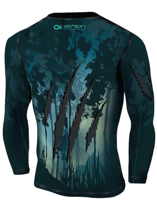 Athlon Herren Langärmlig T-Shirt 135-1815 für Jiu-Jitsu / MMA Grün