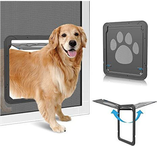 Door Dog & Cat made of Plastic in Gray Color 29 x 29 x 29cm