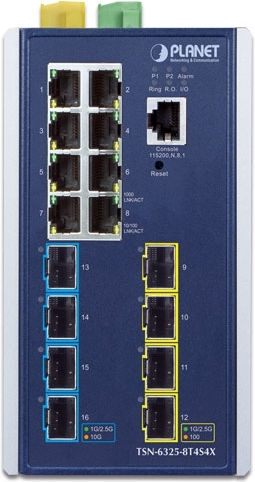 Planet TSN-6325-8T4S4X Managed L2 / L3 Switch με 8 Θύρες Gigabit (1Gbps) Ethernet και 4 SFP Θύρες