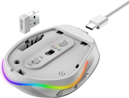 Genius Ergo 9000S Pro Wireless Ergonomic Bluetooth Mini Mouse White