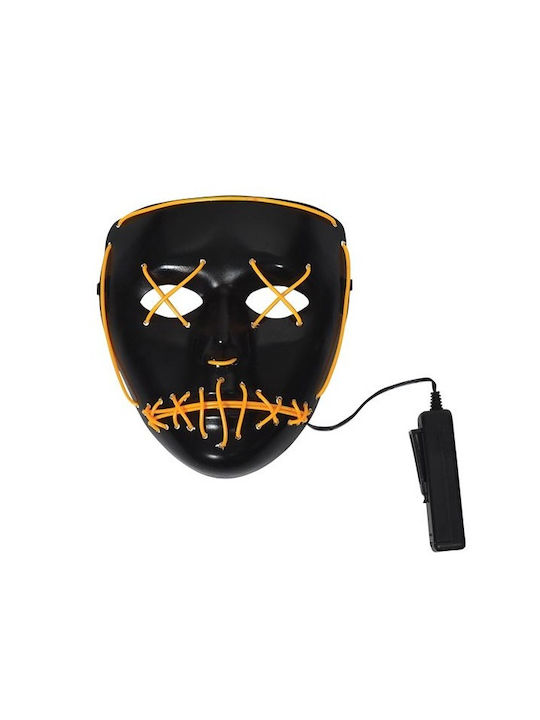 Plastic Full Face Mask Latex Red