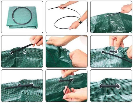 Săculeți de Gunoi pentru Grădină Capacitate 120lt cu Mânere 75x48cm Verzi