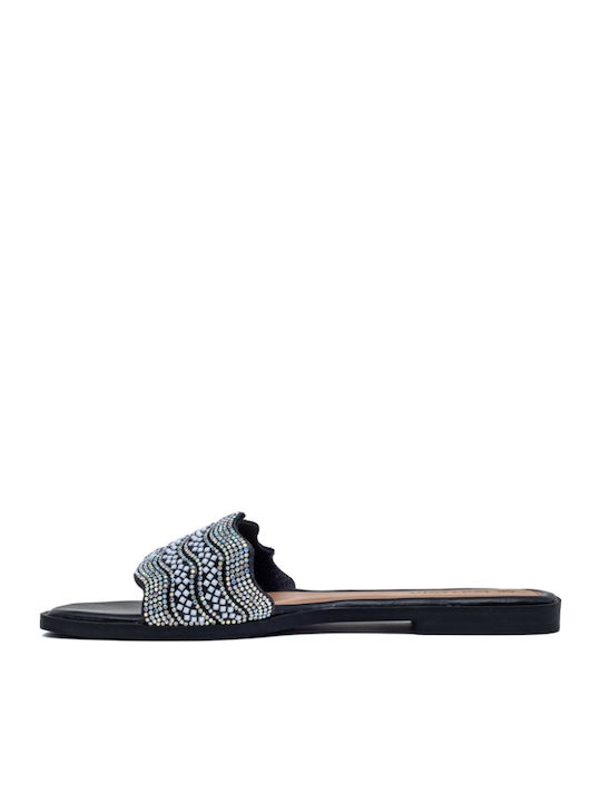 Women's Flat Sandals in Black Color