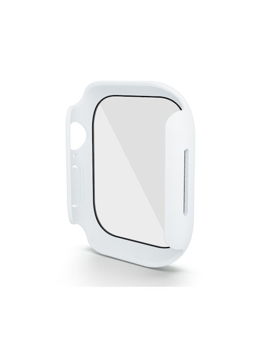 Apple Watch Series Πλαστική Θήκη με Τζαμάκι σε Λευκό χρώμα για Apple Watch Series 10 46mm Apple Watch Series Πλαστική Θήκη με Τζαμάκι σε Λευκό χρώμα για Apple Watch Series 10 46mm