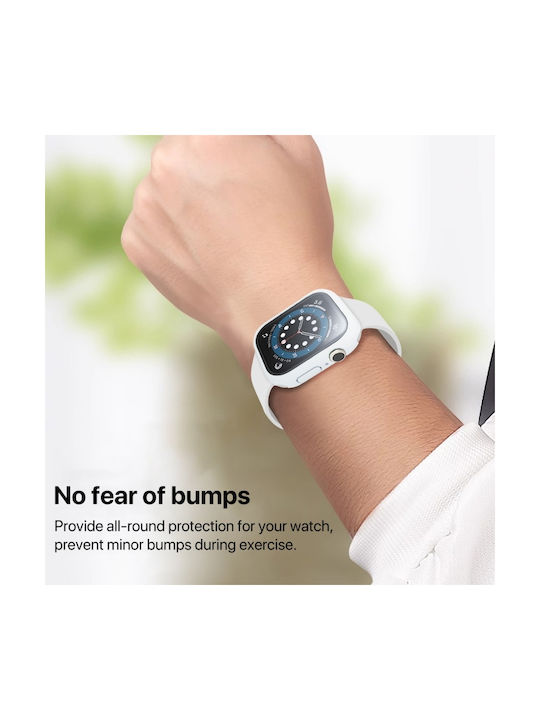 Apple Watch Series Plastic Case with Glass in White color for Apple Watch Series 10 46mm