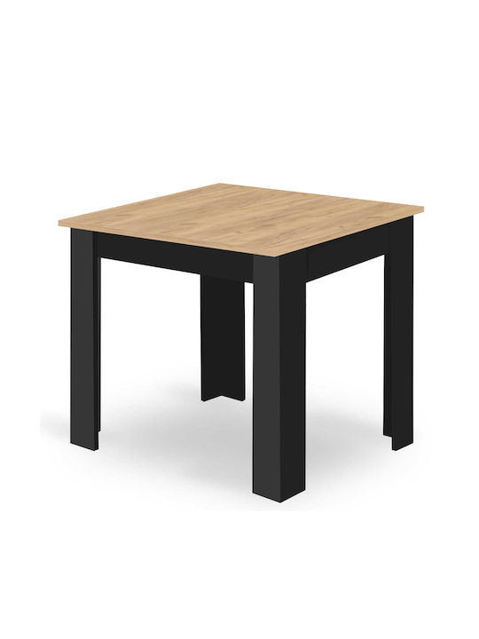Square Table Kitchen Wooden Beige 80x80cm