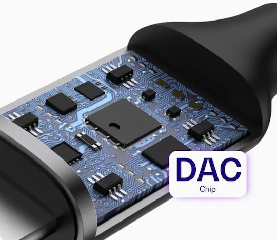 Buddi Редовна 3.5mm към Lightning кабел Черен 1м