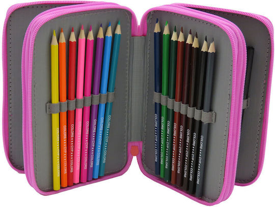 CyP Brands Pencil Case with 3 Compartments Multicolored