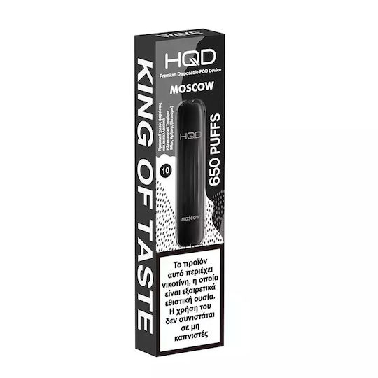 HQD HQD Einweg-E-Zigarette 650 Einweg-E-Zigaretten Moscow 2ml 18mg Schwarz