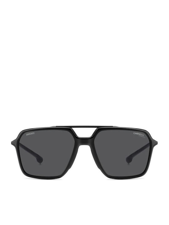 Carrera Unisex Sunglasses with Black Horn-Rimmed Frame and Grey Lens 042/S 807/IR