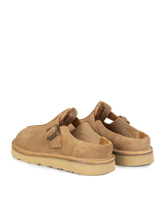 Men's Leather Slippers Brown