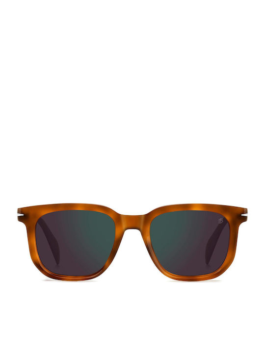 David Beckham Men's Sunglasses with Brown Tartaruga Plastic Frame and Brown Lens DB 7133/s C9B/MT