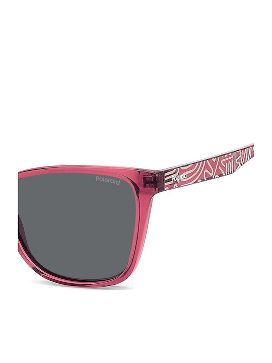 Polaroid Ochelari De Soare Pentru Copii Pătrați Cu Lentile Polarized Roșii