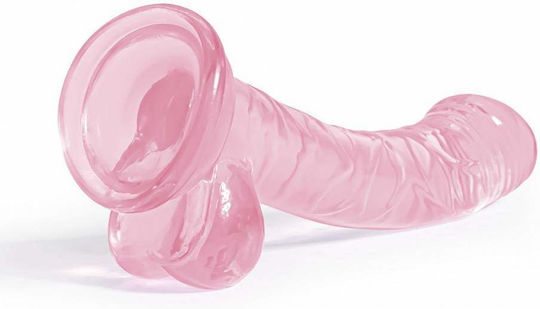 Crushious Ρεαλιστικό Dildo με Βεντούζα Ροζ 17.5cm