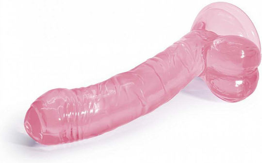 Crushious Ρεαλιστικό Dildo με Βεντούζα Ροζ 17.5cm