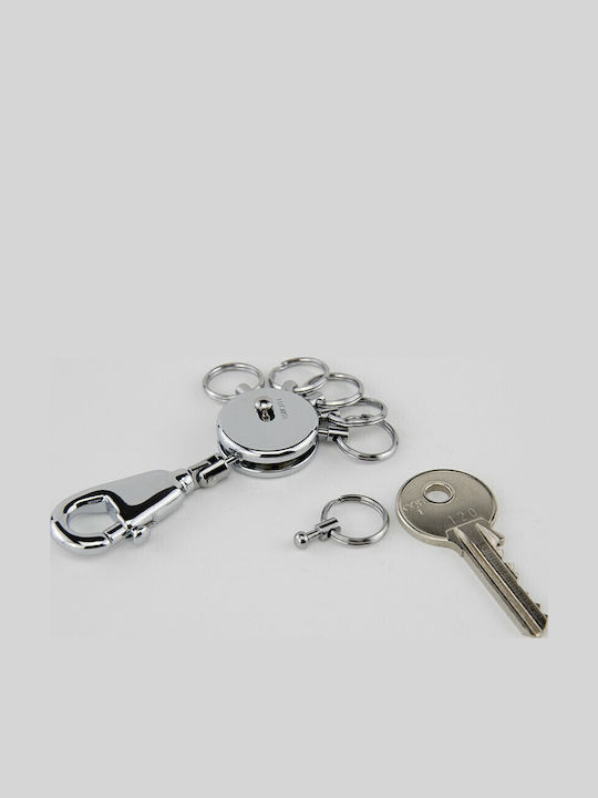 Troika Schlüsselanhänger Patent Metallisch Silber