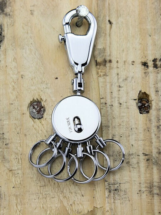 Troika Schlüsselanhänger Patent Metallisch Silber