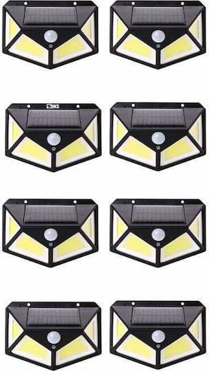 Set 8 Lămpi Solare de Perete 1W 600lm cu Senzor de Mișcare 8cmx100cmcm
