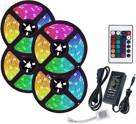 LED-Streifen 12V Rot Licht 20m mit Fernbedienung